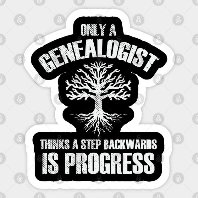 A Step Backwards Is Progress Sticker by maxdax